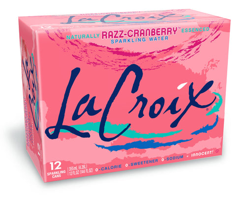 La Croix Razz-Cranberry Sparkling Water, 12 fl oz (Pack of 12)