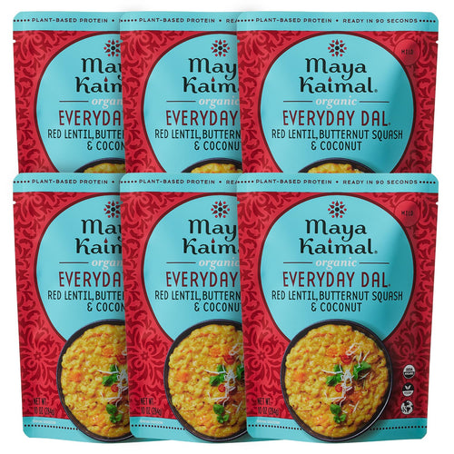Maya Kaimal Organic Red Lentil Dal, Butternut Squash & Coconut, 10 oz (Pack of 6)