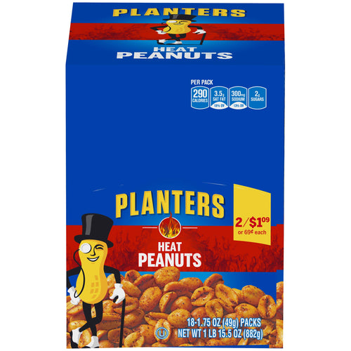 Planters Heat Peanuts, 1.75 oz (Pack of 18)