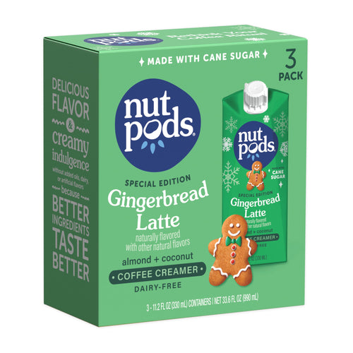 nutpods Gingerbread Latte Non-Dairy Coffee Creamer (Pack of 3)