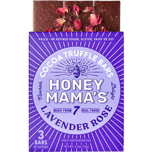 Honey Mama's Lavender Rose Cocoa Truffle Bar, 2.5 oz