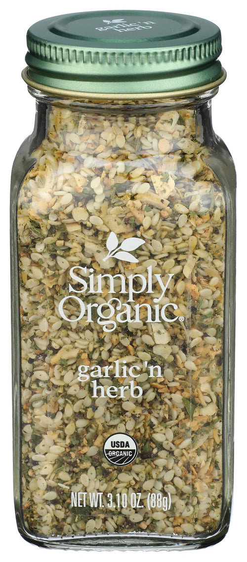 Simply Organic Garlic 'n Herb Seasoning, 3.1 oz Glass Bottle