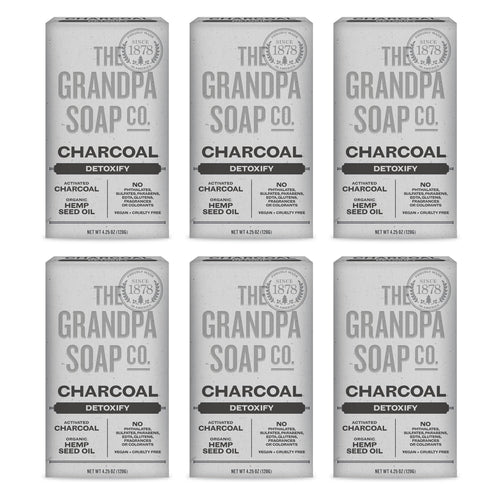 Grandpa's Charcoal Bar Soap, 4.25 oz (Pack of 6)