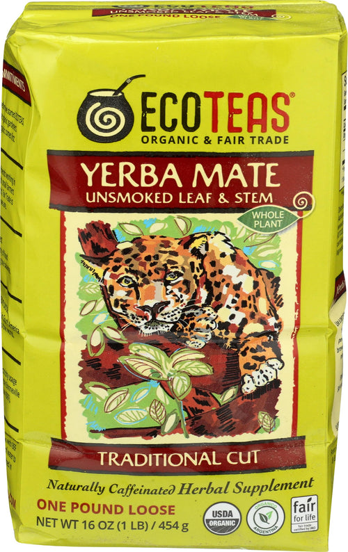 Eco Teas Organic Fair Trade Yerba Mate, 16 oz