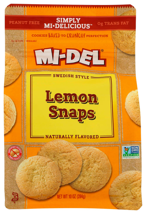 Midel Lemon Snaps Cookies, 10 oz