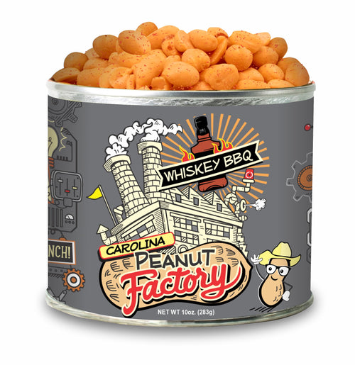 Carolina Peanut Factory Whiskey BBQ Peanuts, 10 oz Can