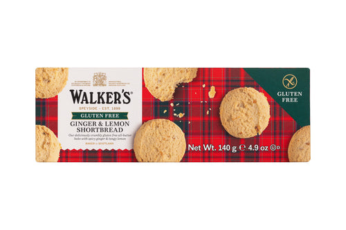 Walkers Gluten-Free Ginger and Lemon Shortbread, 4.9 oz