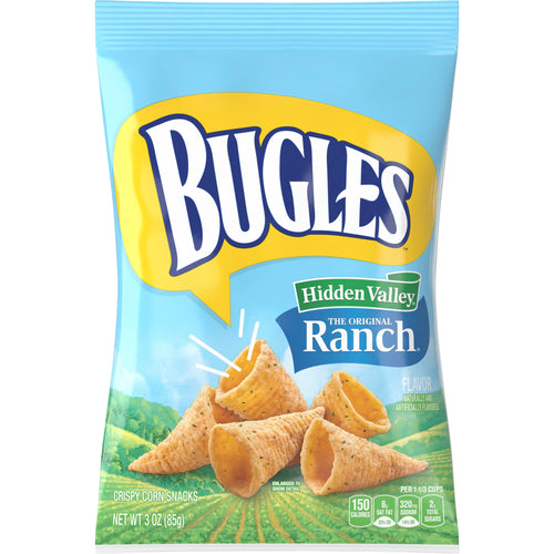Bugles Ranch Corn Snacks, 3 oz (Pack of 6)