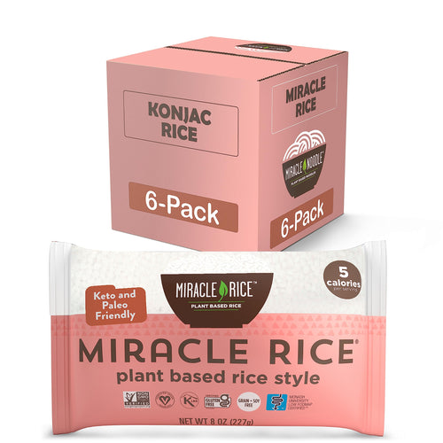 Miracle Noodle Konjac Rice, 8 oz (Pack of 6)