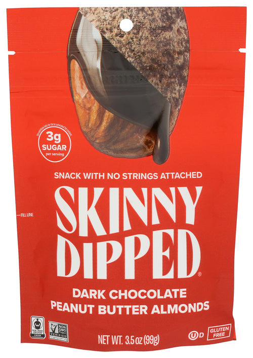 SkinnyDipped Dark Chocolate Peanut Butter Almonds, 3.5 oz