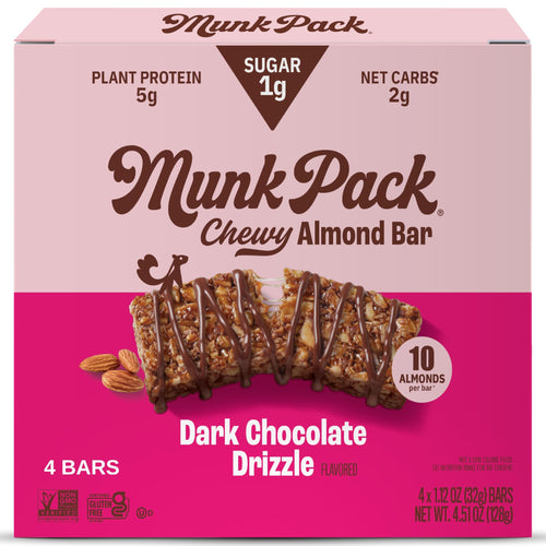 Munk Pack Keto Granola Bar, Dark Chocolate Cocoa, 1.12 oz (4 Count)