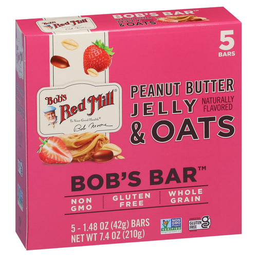 Bob's Red Mill Peanut Butter Jelly & Oats Snack Bars (5 Bars)