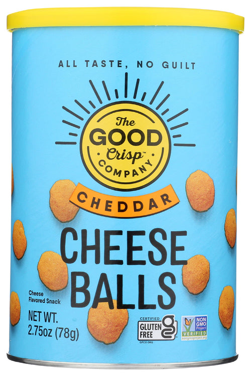 The Good Crisp Company Cheese Balls, Cheddar, 2.75 oz