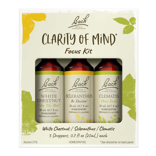 Bach Original Flower Remedies Clarity of Mind Kit, 3 x 20 mL