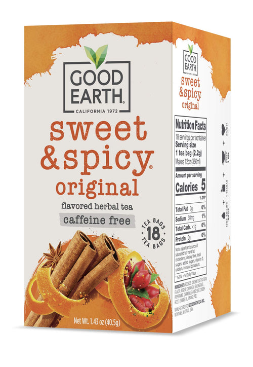 Good Earth Sweet & Spicy Herbal Tea, 18 Tea Bags