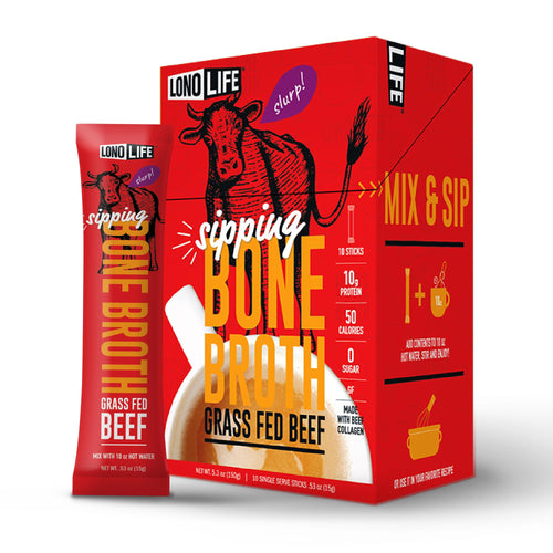 Grass Fed Beef Bone Broth Packets, 10 Count