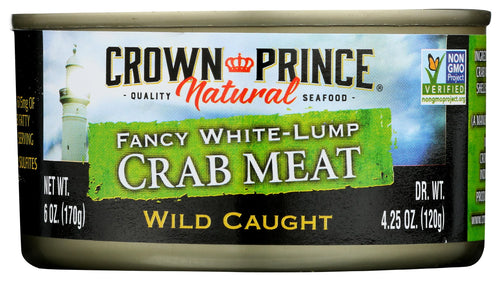 Crown Prince Fancy White Lump Crab Meat, 6 oz