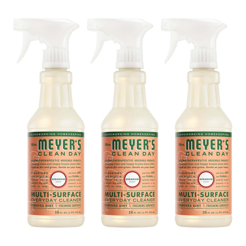 Mrs. Meyer's Clean Day Multi-Surface Everyday Cleaner, Geranium, 16 fl oz (Pack of 3)