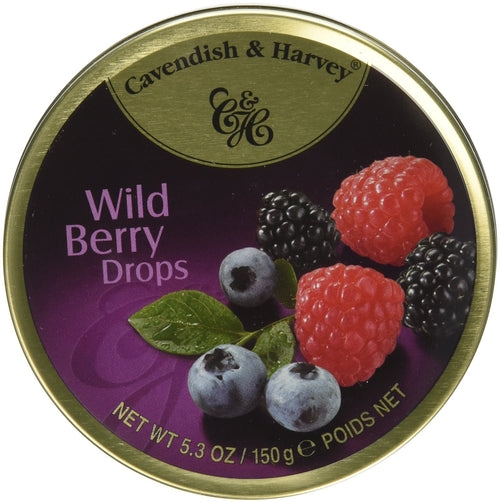 Cavendish & Harvey Wild Berry Drops, 5.3 oz Tin