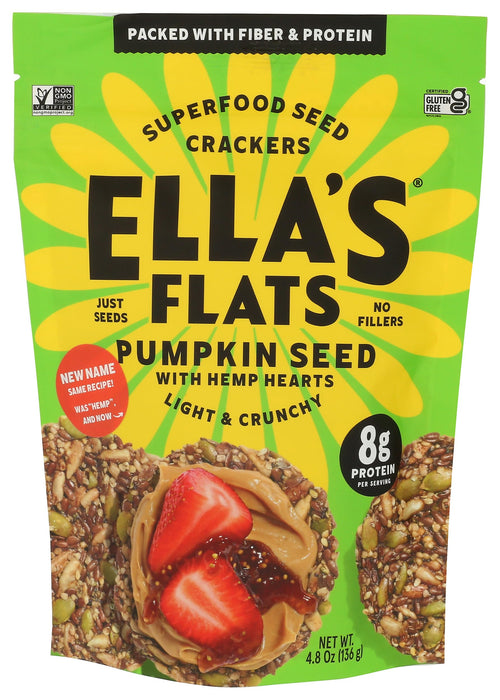 Ella's Flats Crisp All Seed Hemp Crackers, 6.5 oz