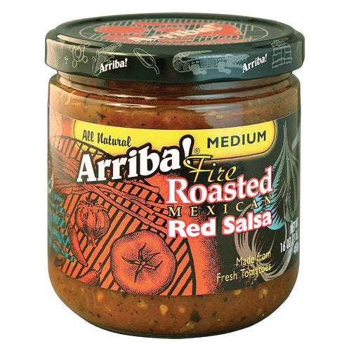 Arriba Fire Roasted Mexican Red Salsa, Medium, 16 oz (Pack of 6)