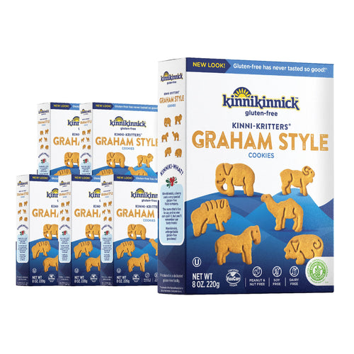 Kinnikinnick Gluten-Free KinniKritters Graham Animal Cookies, 8 oz (Pack of 6)