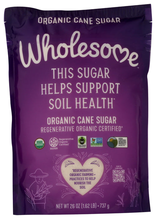 Wholesome Sweeteners Cane Sugar, Fair Trade, 26 oz