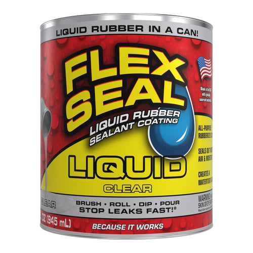 Flex Seal Liquid Rubber Sealant Coating, Clear, 32 oz