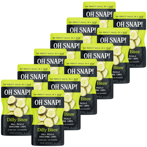 Oh Snap! Dilly Bites Dill Pickle Snacking Cuts (Pack of 12)