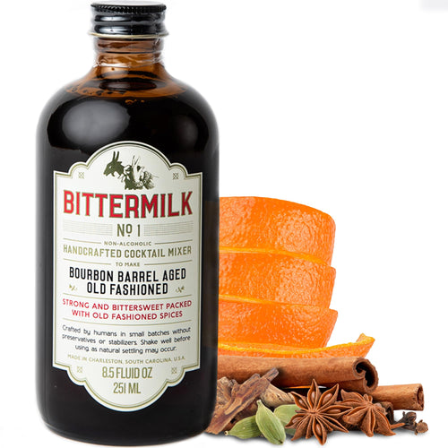 Bittermilk No.1 Bourbon Barrel Aged Old Fashioned Mix, 8.5 oz