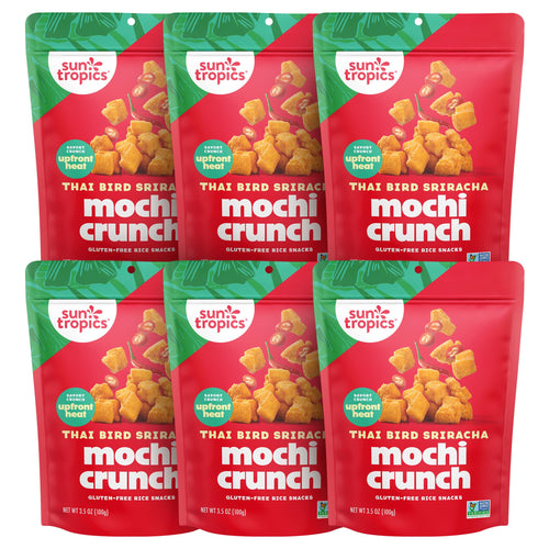 Sun Tropics Mochi Crunch Thai Bird Sriracha Rice Puffs (Pack of 6)
