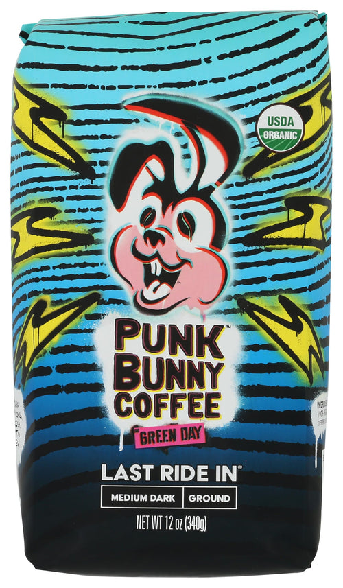 Punk Bunny Coffee Last Ride In Organic Ground Coffee, Dark Medium Roast, 12 oz