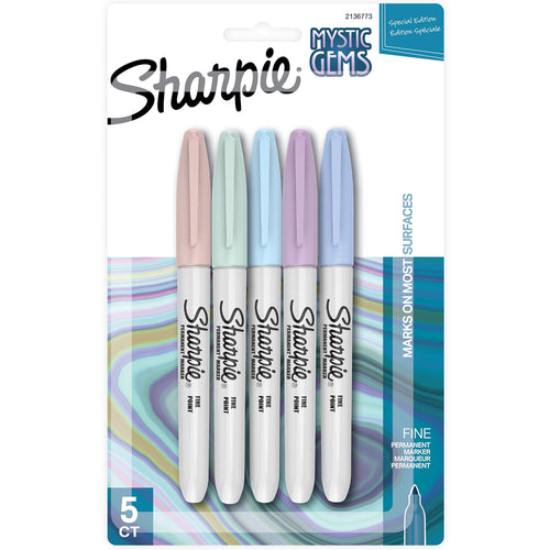 Sharpie Mystic Gems Fine Point Permanent Markers, 5 Count