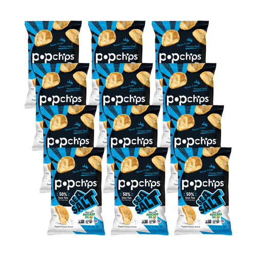 Popchips Sea Salt Potato Chips, 5 oz (Pack of 12)