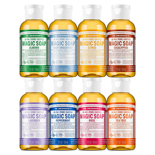 Dr. Bronner's Pure-Castile Liquid Soap Variety Gift Pack, 59 mL