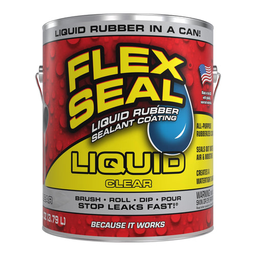 Flex Seal Liquid Rubber Sealant Coating, Clear, 128 oz