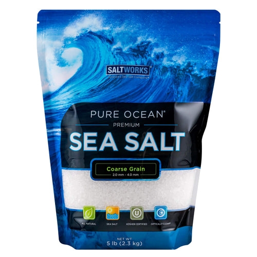 SaltWorks Pure Ocean Sea Salt, Coarse Grain, 5 lb Bag