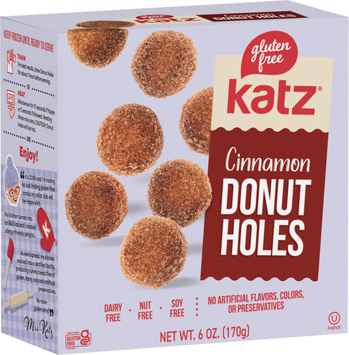 Katz Gluten Free Cinnamon Donut Holes, 6 oz