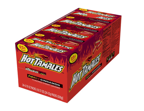 Hot Tamales Cinnamon Candy, 0.78 oz Packs (Box of 24)