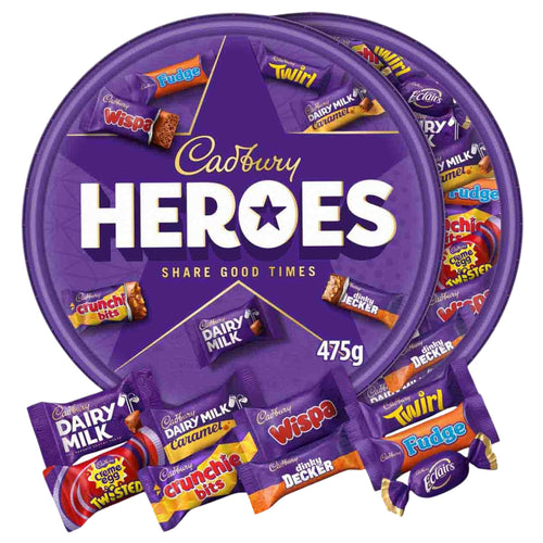Cadbury Heroes Assorted Chocolate Tub, 475 g