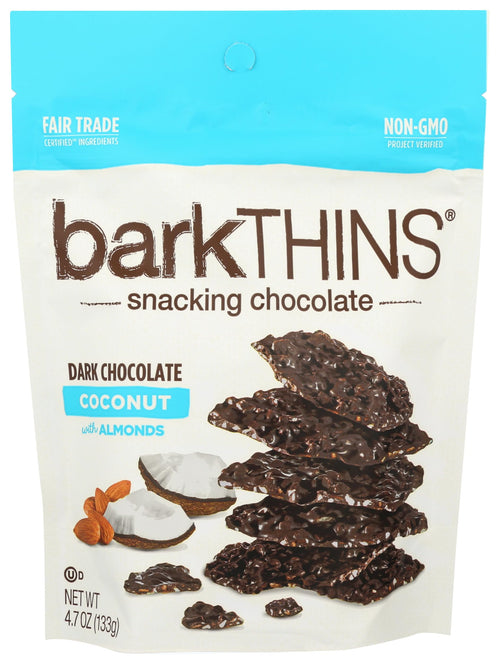 barkTHINS Dark Chocolate Coconut and Almond Snacking Chocolate, 4.7 oz