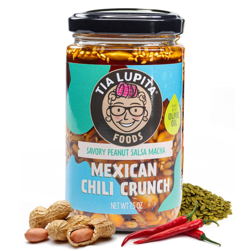Tia Lupita Salsa Macha Chili Crunch Oil, Peanut, 7.5 oz