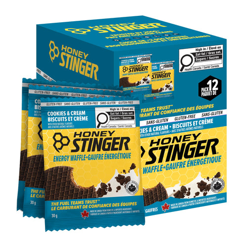 Honey Stinger Organic Gluten-Free Cookies & Cream Waffle, 12 Count