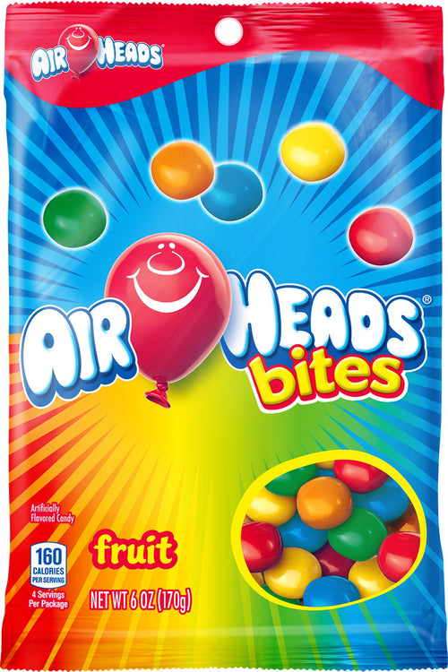 Airheads Bites Fruit Candy, 6 oz Peg Bag