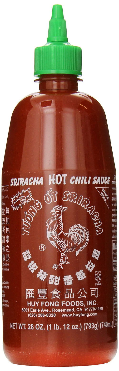 Huy Fong Sriracha Hot Chili Sauce, 28 oz (Pack of 6)