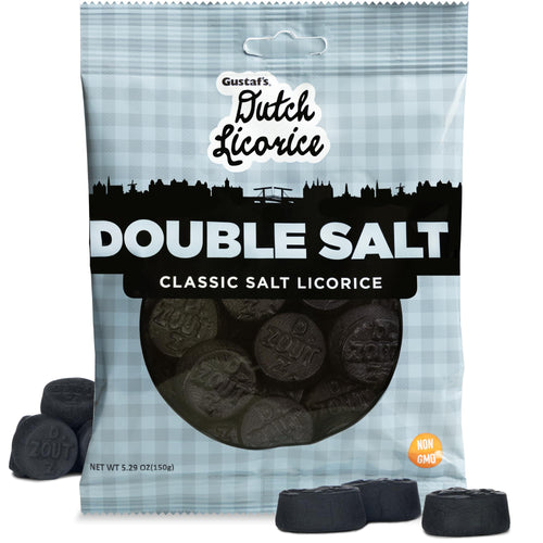 Gustaf's Double Salt Dutch Licorice Coins, 5.2 oz Bag