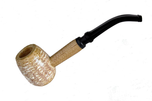 Missouri Meerschaum Diplomat Corn Cob Tobacco Pipe, Apple, Bent Bit