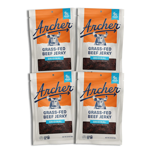 Archer Grass Fed Beef Jerky, Original, 2.5 oz (Pack of 4)