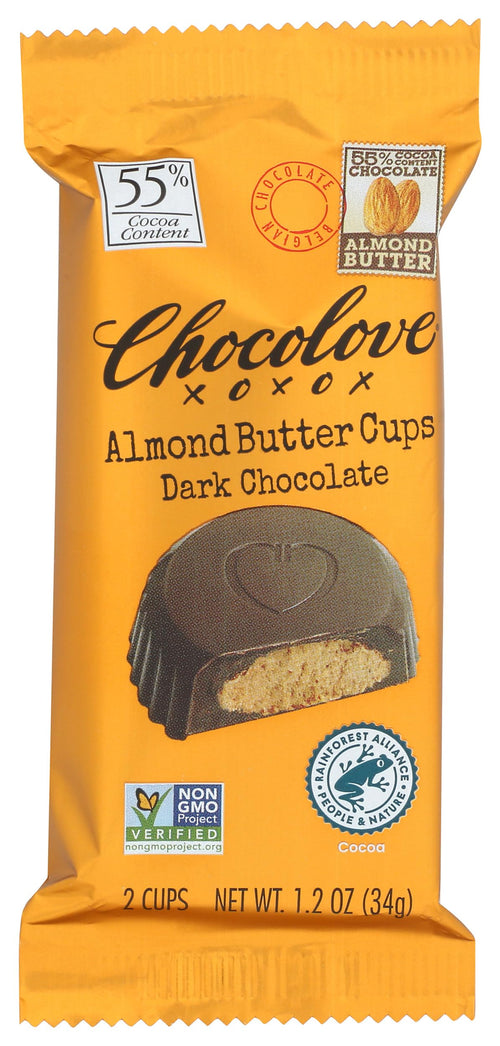 Chocolove Almond Butter Cups, Dark Chocolate, 1.2 oz