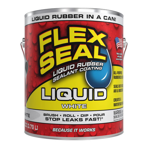 Flex Seal Liquid Rubber Sealant Coating, White, 128 oz